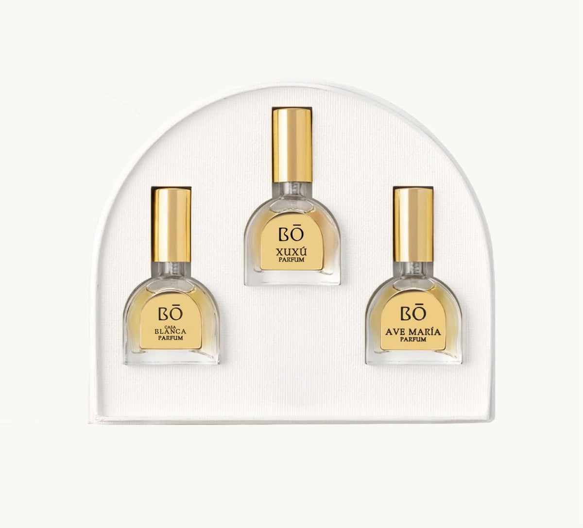House of BŌ Discovery Travel Set – Tesoro Collection (Casa Blanca, Ave María, Xuxú) 3x10ml