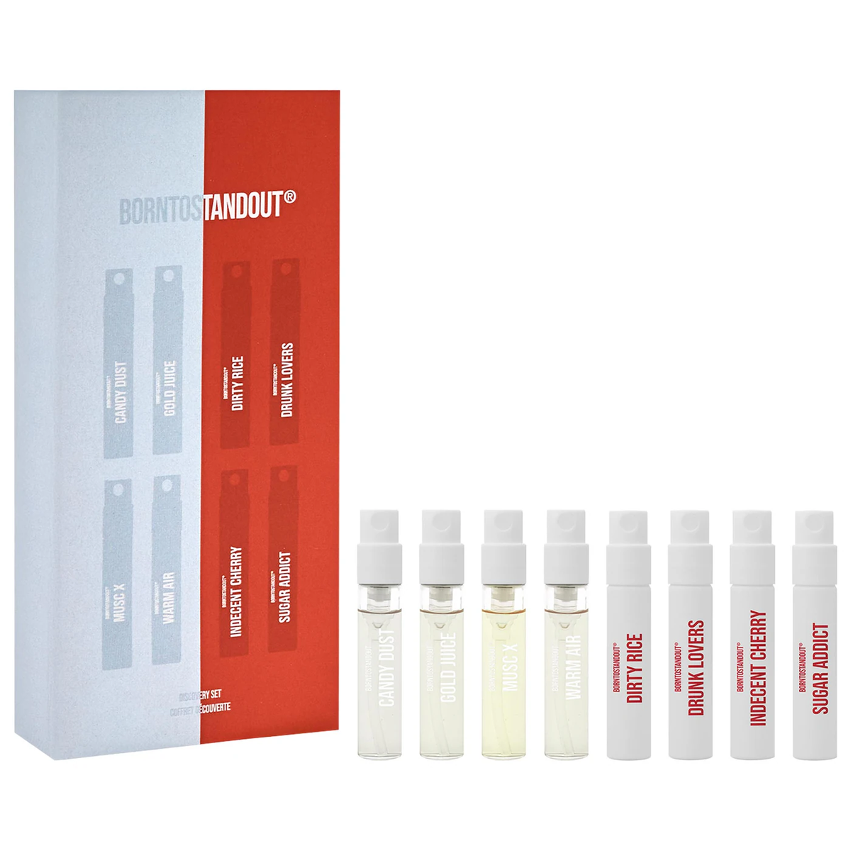 BORNTOSTANDOUT Discovery Set – 8 Fragancias