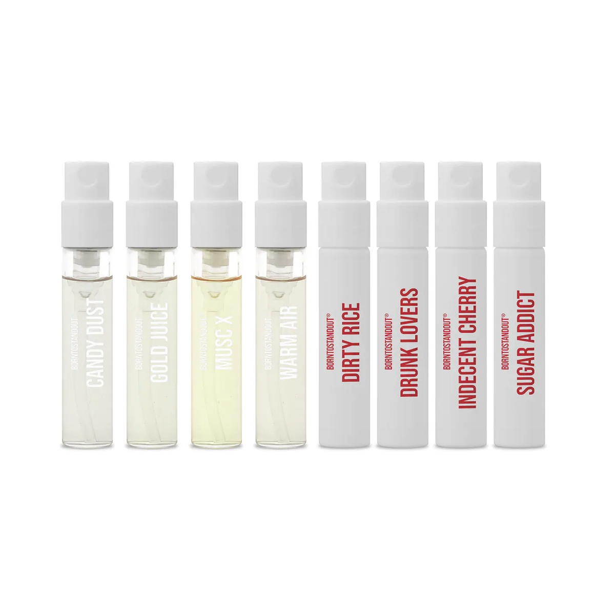 BORNTOSTANDOUT Discovery Set – 8 Fragancias